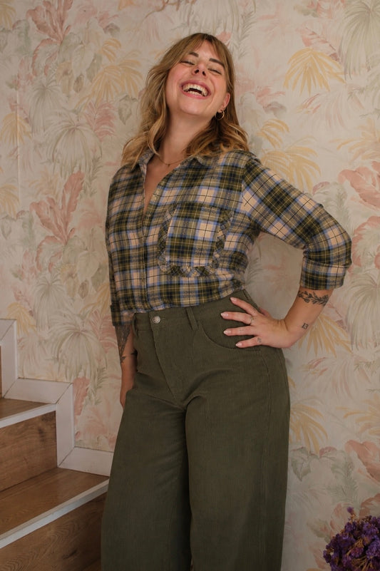 Pantalone a costine - VERDE MILITARE