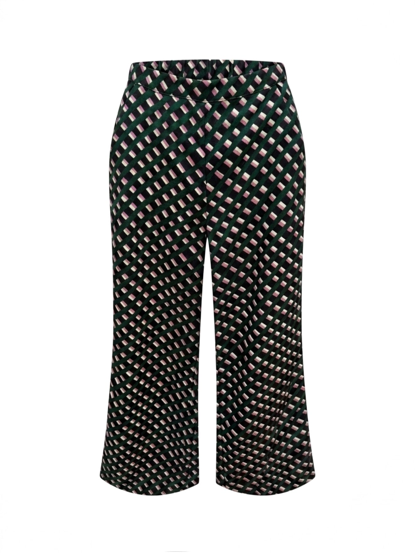 Pantalone fantasia geometrica - VERDE