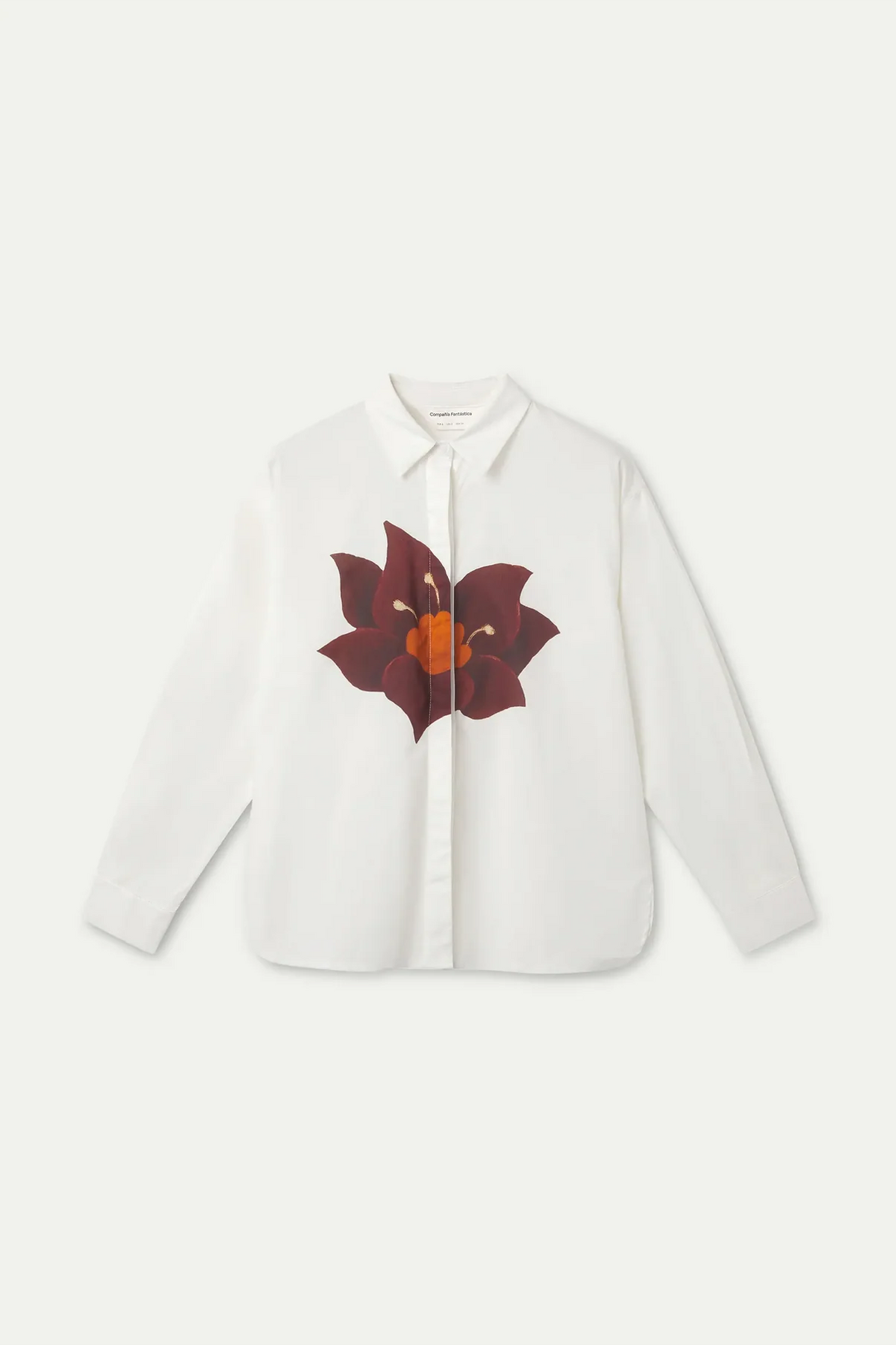 Camicia stampa fiore - BIANCO