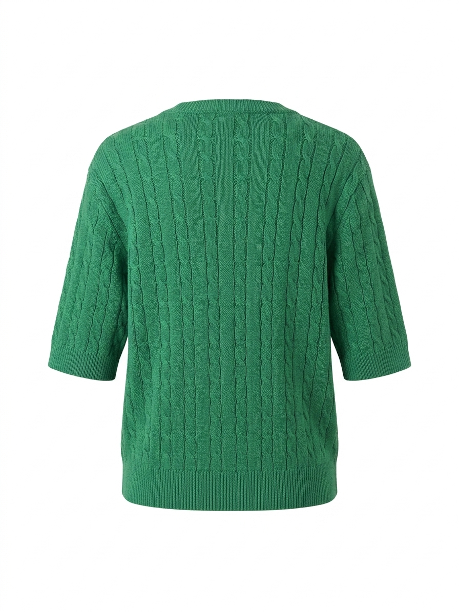 Maglioncino treccia - VERDE