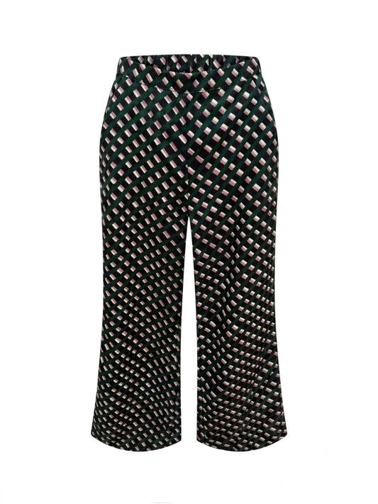 Pantalone fantasia geometrica - VERDE