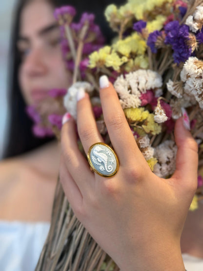 Anello vintage - AZZURRO