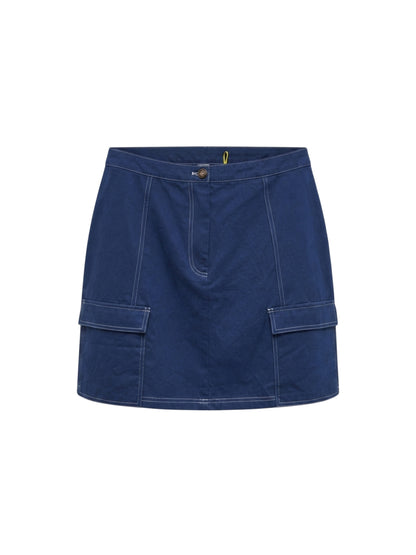 Gonna cuciture bianche - BLUE