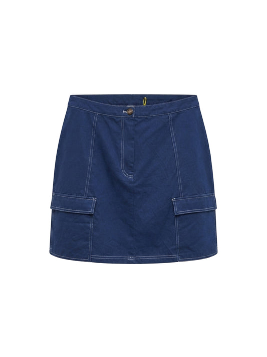 Gonna cuciture bianche - BLUE