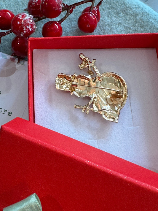 Snowman Pin - GOLD