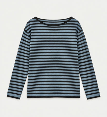 Maglione a righe - NERO/AZZURRO