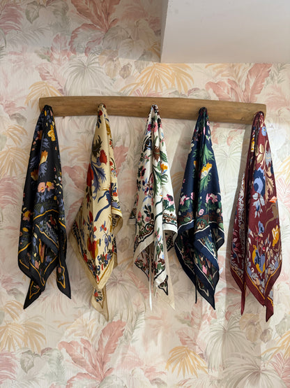 Foulard fantasia fiori - GIALLO
