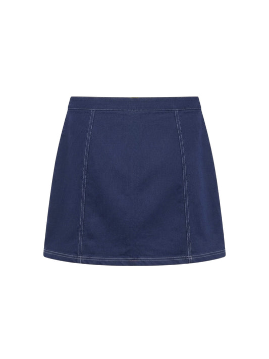 Gonna cuciture bianche - BLUE