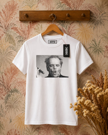 T-shirt stampa Jack Nicholson - BIANCO
