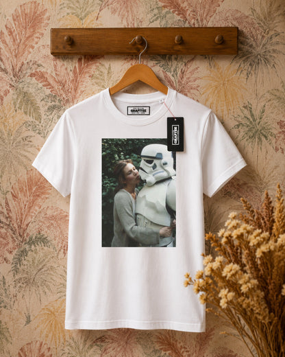 T-shirt stampa Trooper Lover - BIANCO