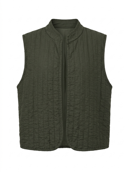 Gilet imbottito leggero tinta unita - VERDE