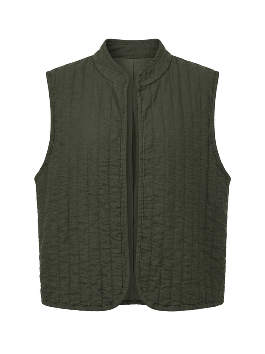 Gilet imbottito leggero tinta unita - VERDE